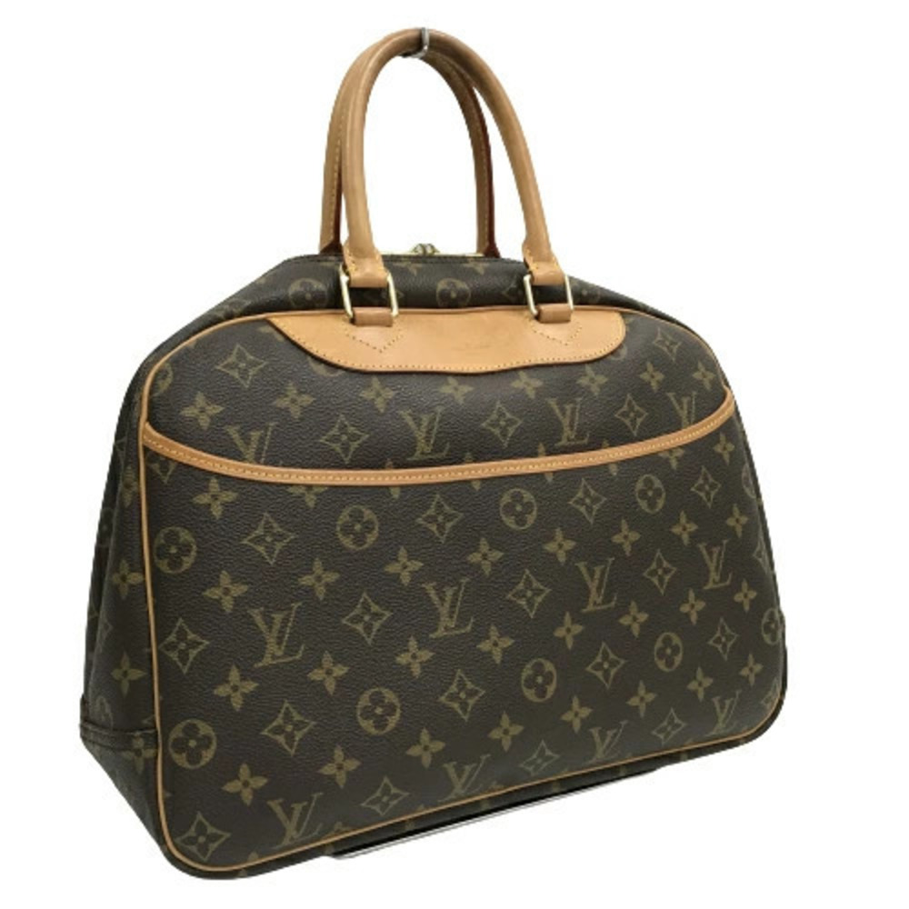 Louis Vuitton Deauville Handbag Boston Bowling Bag Brown Monogram - Picture 1 of 10
